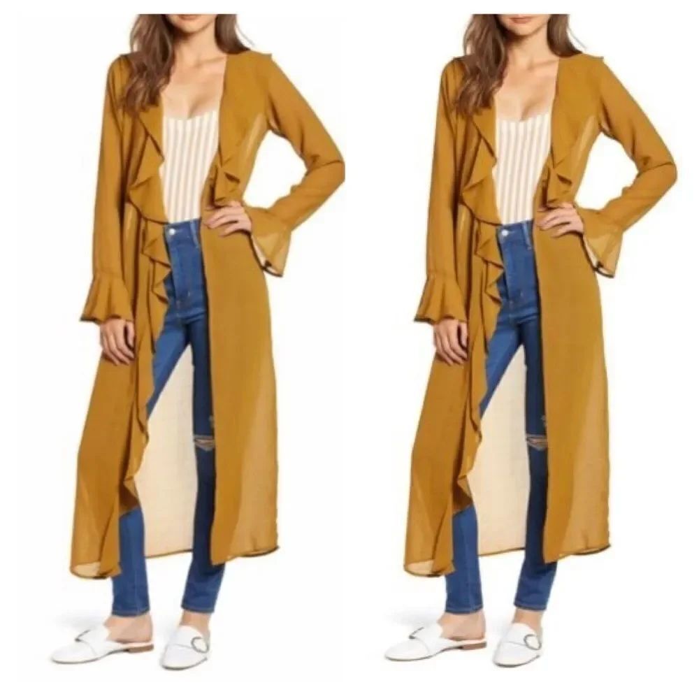 Love, Fire Ruffle Front Wrap Jacket Sizes Med & Lg
